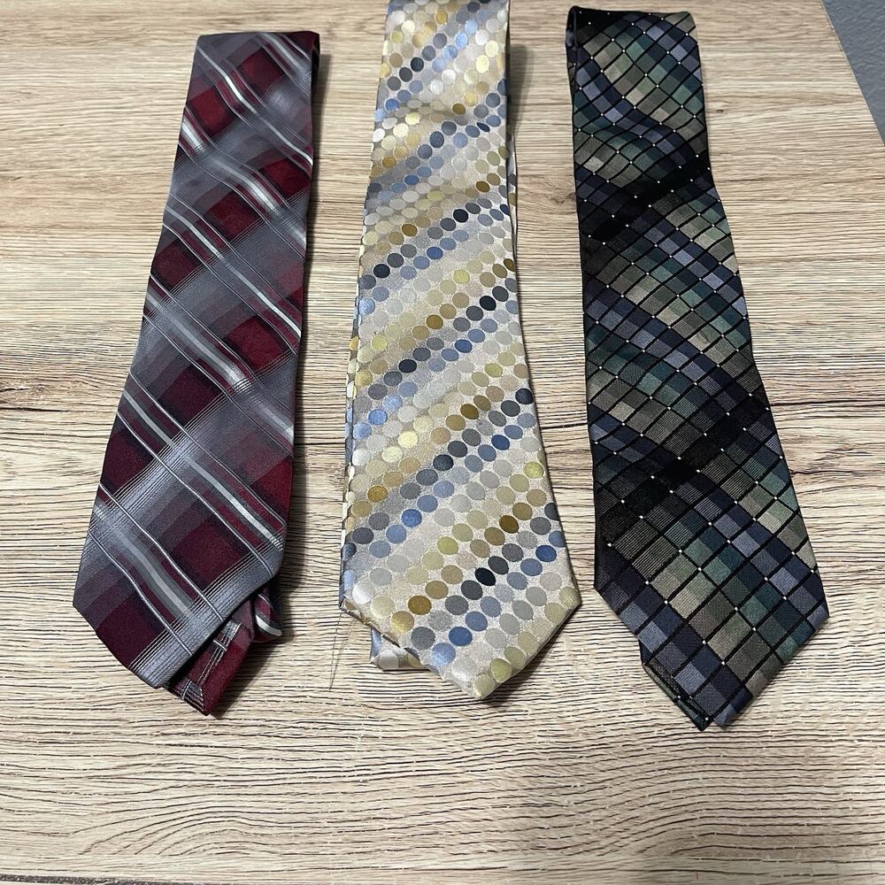 Ck Calvin Kelin Men's 3 Slime Neck Dress Causal Ties